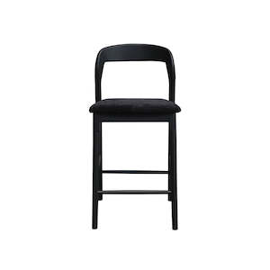 Coastal High Back Ash Barstool - Black