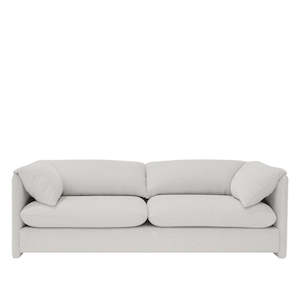 Furniture: Coastal Cloud Pillow Three Seater Sofa - Natural