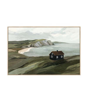 Wall Art: Large Cottage Cliffs Vista Framed Wall Art