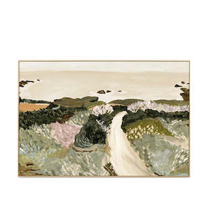 Wall Art: Large Seaside Meadow Canvas Framed Wall Art