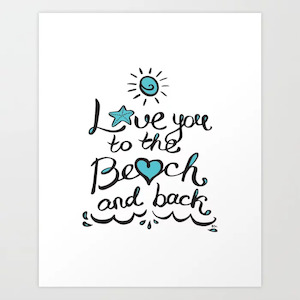 Unframed Beach Prints - Set of 4