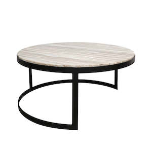 Coffee Tables: Genuine Marble Nesting Coffee Table - Large