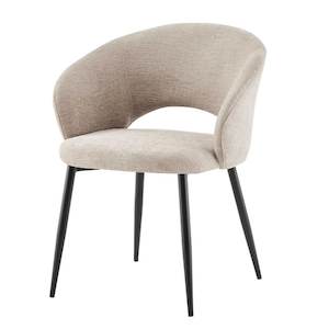 Dining Tables Chairs Benches: Hamptons Nautilus Dining Chair - Mocha & Black