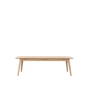 Scandi Oak Slot Detail Dining Bench 150cm - Natural