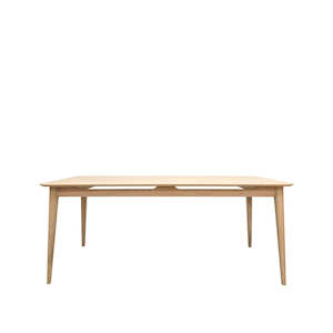 Scandi Oak Slot Detail Dining Table 180cm - Natural