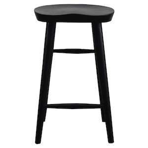 Stools: Contoured Seat Barstool - Black