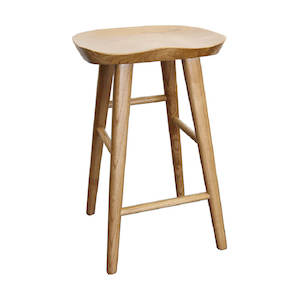 Stools: Contoured Seat Barstool - Natural