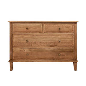 Hamptons Villa Solid Oak Chest of Drawers - Natural