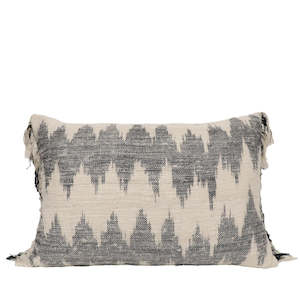 Cushions: Static Rectangular Cushion - Natural & Grey
