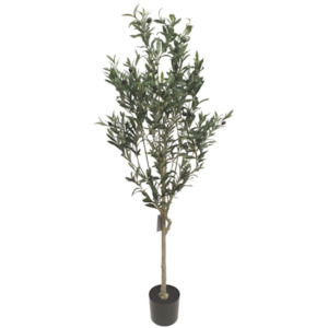 Faux Plants: Faux Potted Olive Tree - 1.5 Metres Tall