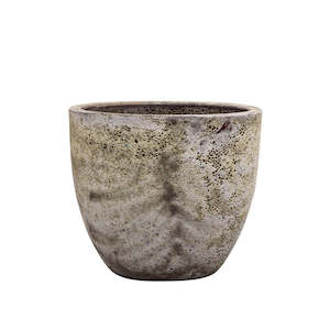 Outdoor Pots Planters: Westhampton Rustic Lava Egg Pot - Medium