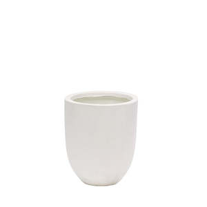 Westhampton Bullet White Concrete Pot - Small