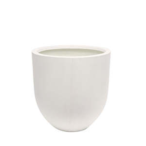 Westhampton Bullet White Concrete Pot - Large