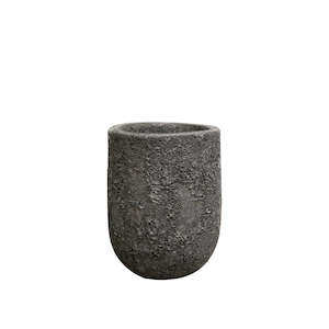 Outdoor Pots Planters: Westhampton Black Lava U Pot - Small