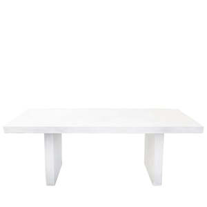 Sculptural White Concrete Outdoor Dining Table - 2.00 Metres