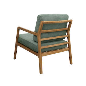 Ladder Back Armchair - Natural & Green