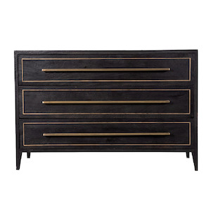 Black & Brass Distressed Dresser