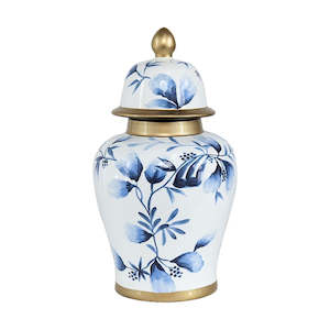 Blue & White Floral Ginger Jar 35cm