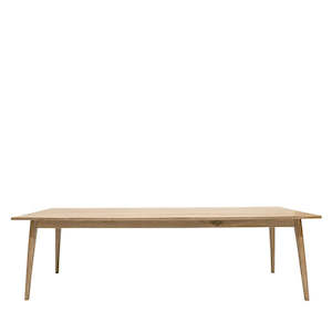 Scandi Beach: Rectangular American White Oak Dining Table 260cm - Natural