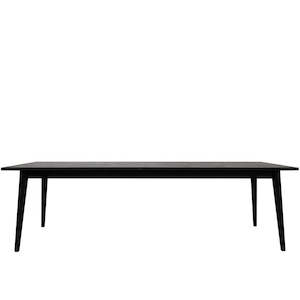 Rectangular American White Oak Dining Table 260cm - Matte Black