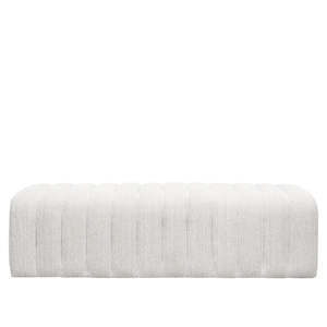 Fabric Bed End Bench - Bone