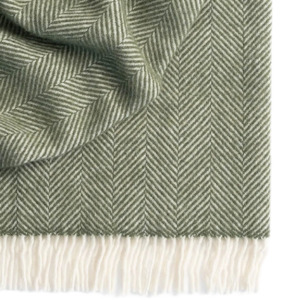 Throws: Herringbone Weave Throw - Magnus Olive