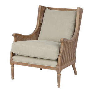 Products: Rattan Herringbone Armchair - Natural & Grey