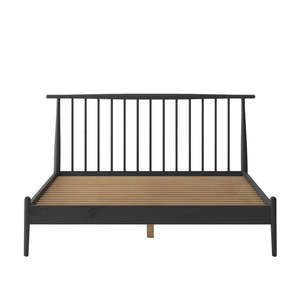 Black Spindle Headboard Bed Frame - King