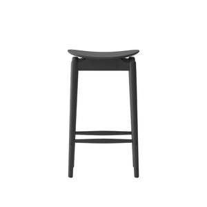 Furniture: Norse Solid Oak Barstool - Black