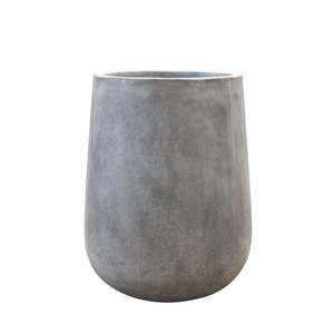 East Hampton Rounded Weathered Grey Concrete Pot - Medium