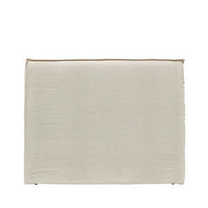 Headboards: Slip Cover Headboard - Oatmeal - Queen