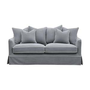 Hamptons Contemporary 2.5 Seater Slip-Cover Sofa - Grey