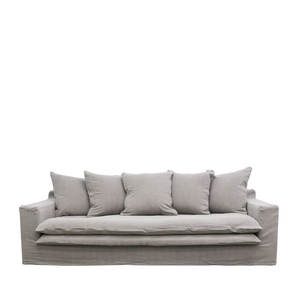 Keely Three Seater Slip-Cover Sofa - Cement