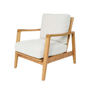Products: Statement Back Ash & Fabric Armchair - Natural & Pumice