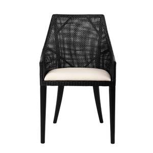 Calypso Rattan Dining Chair - Black