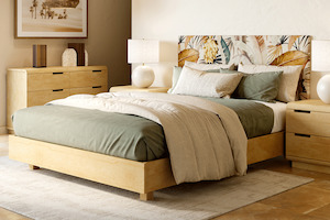 Karamea: Karamea Padded Bed Frame - Pine