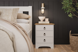 Calais 3 Drawer Bedside Table