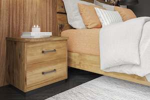 Fenton Bedroom: Fenton 2 Drawer Bedside Table