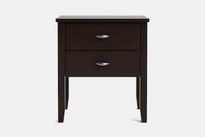 Ivydale Wide 2 Drawer Bedside Table - Pine