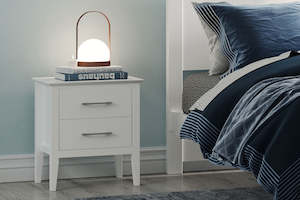Bedside Tables: Mabel 2 Drawer Bedside Table