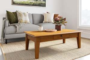 Coffee Tables: Villager Coffee Table with Drawer