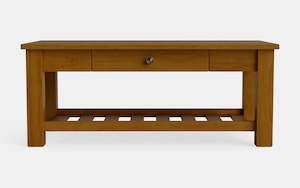 Coffee Tables: Charlton Coffee Table with Rack and Drawer