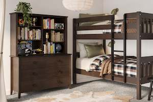 Bedroom Drawers: Ivydale SPEC Lowboy with Shelves