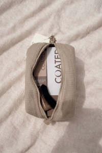Waffle Cosmetic Bag  - Mocha
