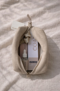 Bags Accessories: Waffle Cosmetic Bag – Latte