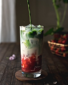 Strawberry Matcha Iced Latte