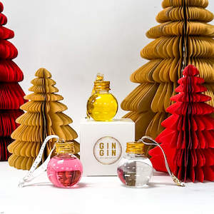 All Christmas Collection: Juno, Saffron & Flamboyance Pink Gin Baubles