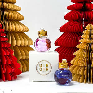 All Christmas Collection: Cranberry, Raspberry & Butterfly Pea Gin Bauble Duo