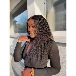 Natural Tone Human Hair Wigs: Deep Wave