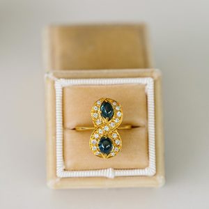 Products: Thea - 18 Carat Gold Diamond & Sapphire Infinity Ring